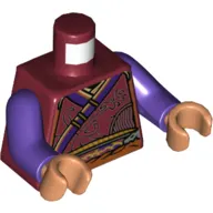 Torso Robes, Dark Purple Trim, Ornate Belt Print, Dark Purple Arms, Nougat Hands
