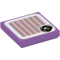 Tile 2 x 2 with Urchin and Barcode Print (Sticker)