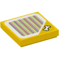 Tile 2 x 2 with Bone and Barcode Print (Sticker)