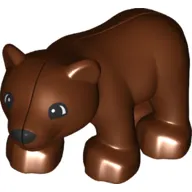 Duplo Animal Bear Cub, New Style, Semi-circular Eyes Print