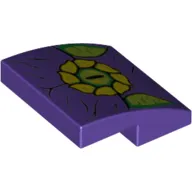 Brick Curved 2 x 2 x 2/3 with Yellow/Lime Circle/Eye/Arc Reactor print