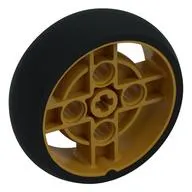 Wheel 43 x 14 with 4 Spokes, Axle Hole, and Black Integral Tire