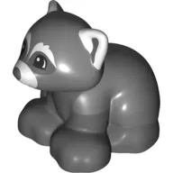 Duplo Animal Red Panda with White Ears, Muzzle, and Eyebrows Print