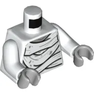 Torso Bandage Wrappings with Light Bluish Gray Stains print (Mummy), White Arms, Light Bluish Gray Hands