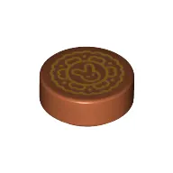 Tile Round 1 x 1 with Gold Moon Pie Print