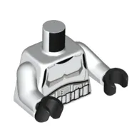 Torso Stormtrooper, Detailed Armor with Thick Chest Lines Print, White Arms, Black Hands
