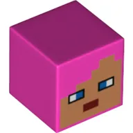 Minifig Head Special, Cube with Nougat Face print