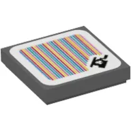 Tile 2 x 2 with Turntable and Barcode Print (Sticker)