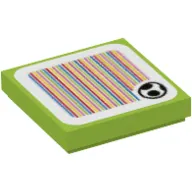 Tile 2 x 2 with Yoshi Egg and Barcode Print (Sticker)