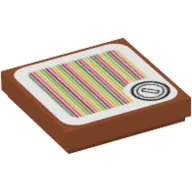 Tile 2 x 2 with Coin and Barcode Print (Sticker)