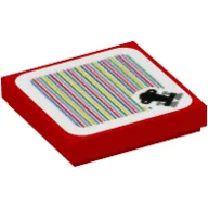 Tile 2 x 2 with Throne and Barcode Print (Sticker)