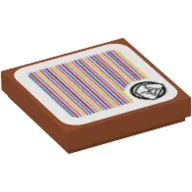 Tile 2 x 2 with Goomba in Circle and Barcode Print (Sticker)