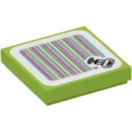 Tile 2 x 2 with Iggy Head and Barcode Print (Sticker)