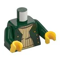 Torso Jacket, Tan Sweater print, Dark Green Arms, Yellow Hands