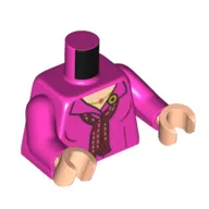 Torso, Jacket, Red Scarf, Gold Broche, Necklace print, Dark Pink Arms, Light Nougat Hands