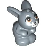 Animal, Rabbit / Bunny Sitting with Medium Nougat Eyes, White Nose Print (Melody)