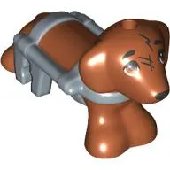 Animal, Dog, Dachshund with Sand Blue Harness Pattern (Pickle)
