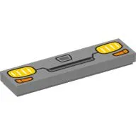Tile 1 x 4 with Car Front, Yellow Headlights print