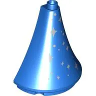 Duplo Building Roof Spire Half 4.5 x 2 x 4 with Silver Stars print