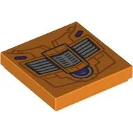 Tile 2 x 2 with Mechanical Grill print