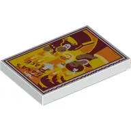 Tile 2 x 3 with Dark Red/Orange Painting print