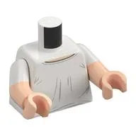 Torso, Dual Molded Arms with Shirt print, White Sleeves Pattern, Light Nougat Arms and Hands