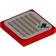 Tile 2 x 2 with End Flag and Barcode Print (Sticker)