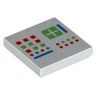 Tile 2 x 2 with Control Panel Buttons, Green Plus Sign print
