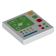 Tile 2 x 2 with Control Panel Medium Screen Spaceship, Asteroids print