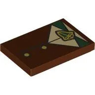 Tile 2 x 3 with Vest, Dark Tan Shirt, Green Cloak print