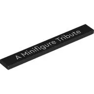Tile 1 x 8 with 'A Minifigure Tribute' print