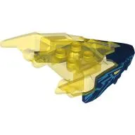 Creature Body Part, Dragon Head with Trans-Yellow Horns Pattern and Red Markings, Yellow Eyes print