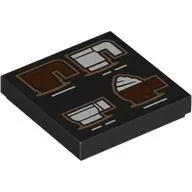 Tile 2 x 2 with Coffee Mugs print