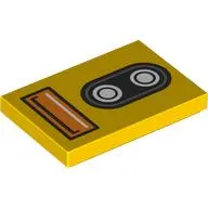 Tile 2 x 3 with Headlight, Indicator Light print