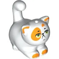 Animal, Cat, Chubby with Orange Spots, Olive Green Eyes, Grumpy print (Churro)