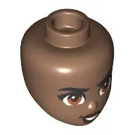 Minidoll Head, Black Eyebrows, Nougat Eyes, Dark Red Lips, Mean Stare