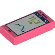Tile 1 x 2 with Smart Phone, Graph / Glucose Level print