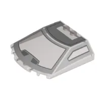 Windscreen 6 x 6 x 1 1/3 with Light Bluish Grey Cockpit Print