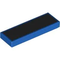 Tile 1 x 3 with Black Surface print
