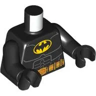 Torso Batman Logo with Muscles, Gold Belt print, Black Arms and Hands