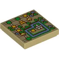 Tile 2 x 2 with Super Mario Bros. 3 Map print