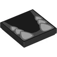 Tile 2 x 2 with White Teeth print