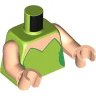 Torso, Dress, Green Shade print, Light Nougat Arms and Hands