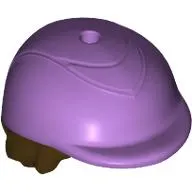 Hair and Hat, Short Dark Brown with Riding Helmet