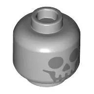 Minifig Head Skeleton, Dark Bluish Skull Face Print