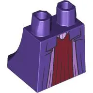 Hips and Legs Under Dress/Robe, Lavender Inside, Dark Red Underdress print