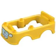 Duplo Car Body, Camper / Bus 6 x 10 x 2 with Headlights, Grille Print