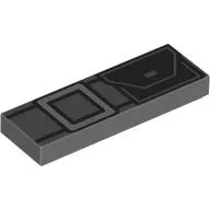 Tile 1 x 3 with Utility Belt, Buckle, Black Pocket print