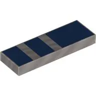 Tile 1 x 3 with Dark Blue Rectangles print