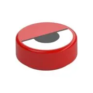 Tile Round 1 x 1 with Half-Closed Eye print